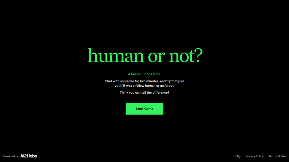 Human or Not? - A Turing Game