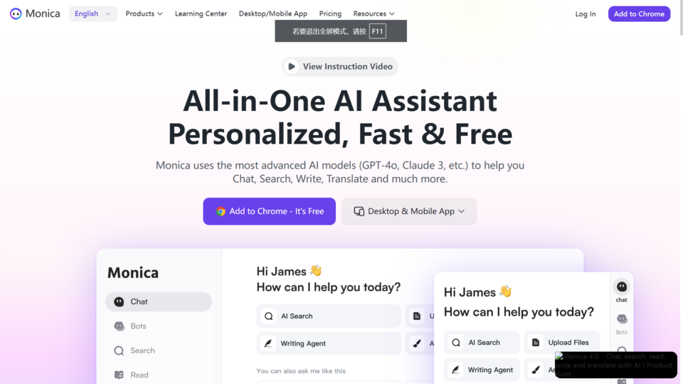 Monica - Your ChatGPT AI Assistant Chrome Extension